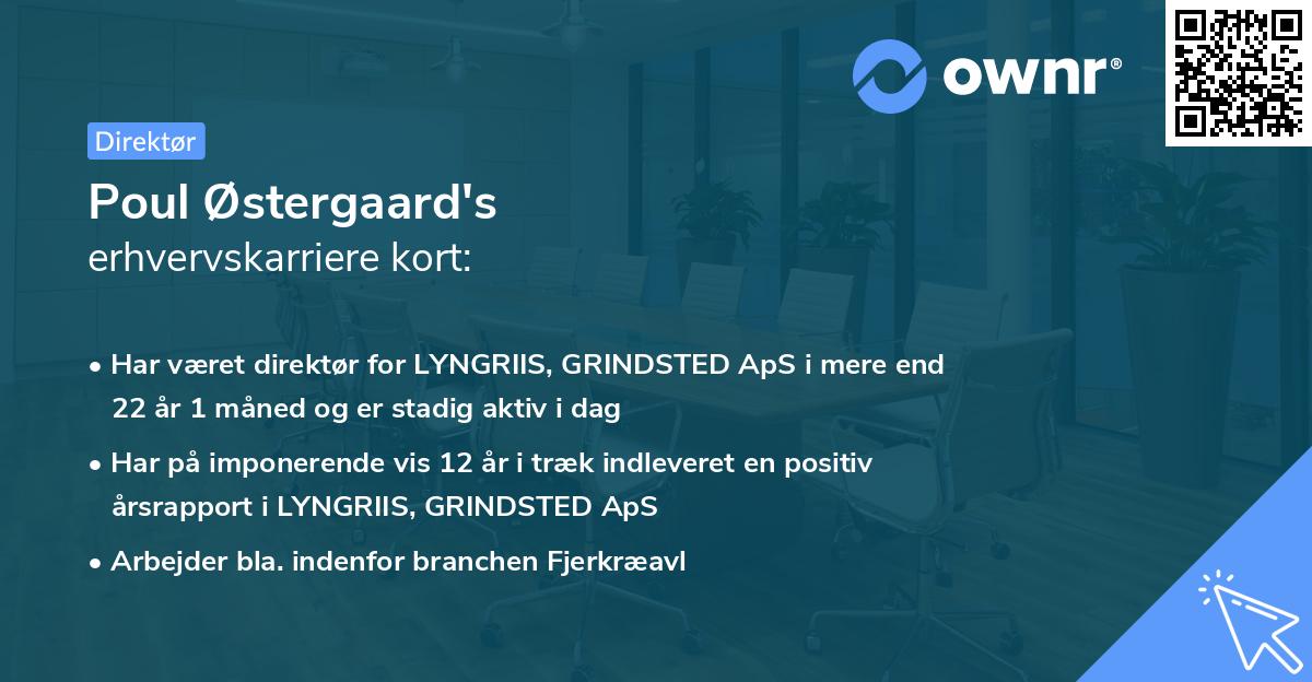 Poul Østergaard's erhvervskarriere kort