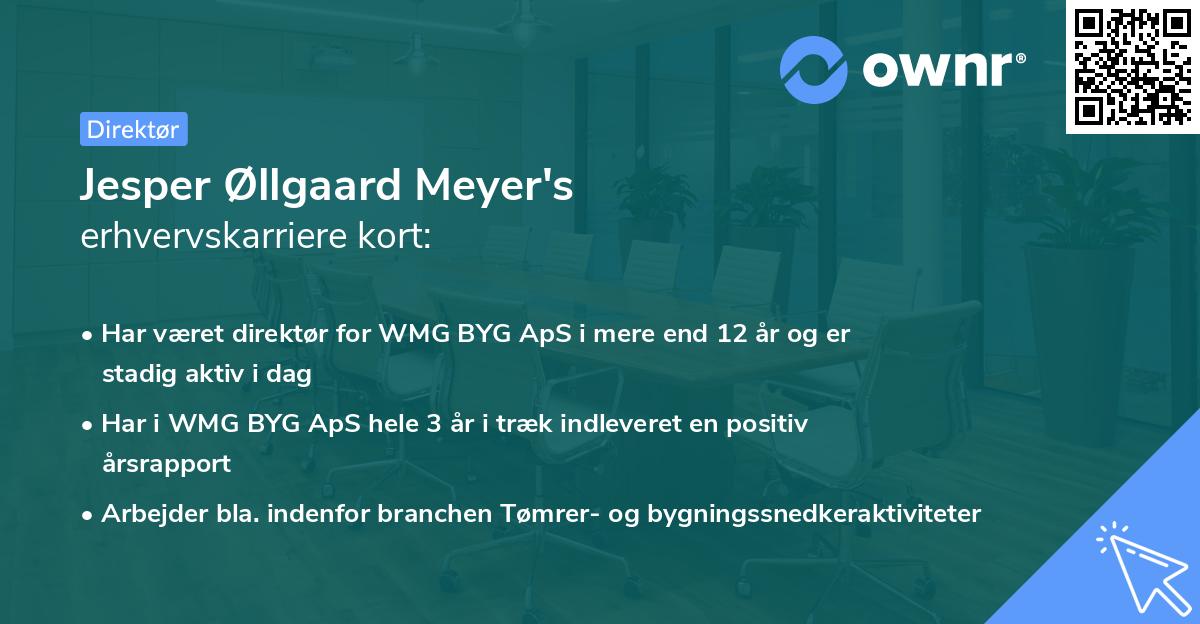 Jesper Øllgaard Meyer's erhvervskarriere kort