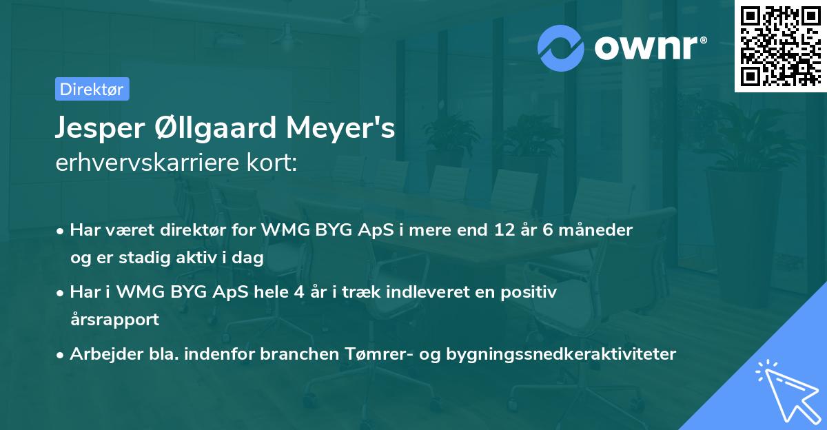 Jesper Øllgaard Meyer's erhvervskarriere kort