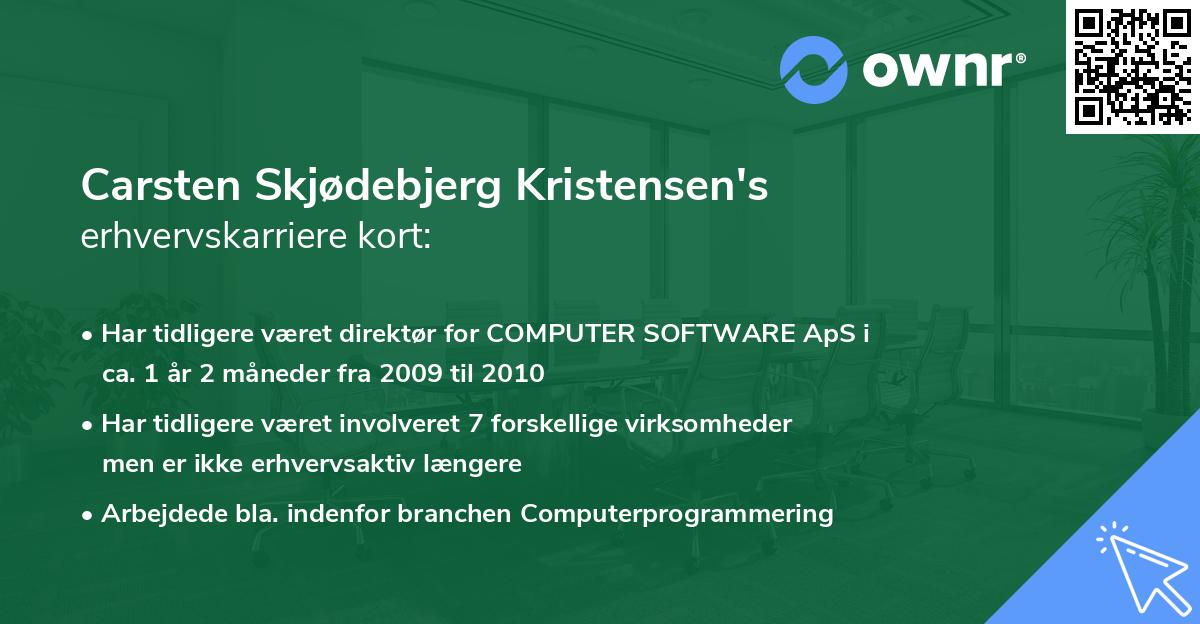 Carsten Skjødebjerg Kristensen's erhvervskarriere kort