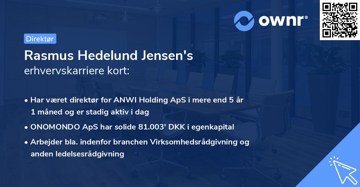 Rasmus Hedelund Jensen's erhvervskarriere kort