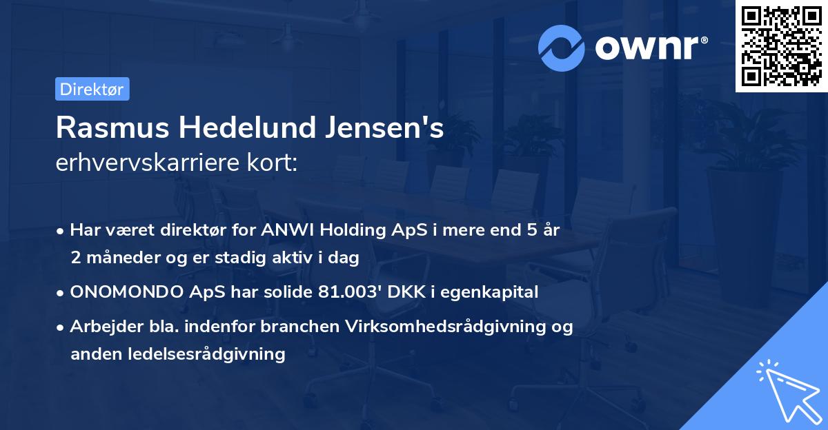 Rasmus Hedelund Jensen's erhvervskarriere kort
