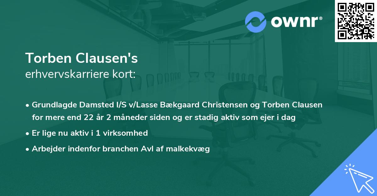 Torben Clausen's erhvervskarriere kort