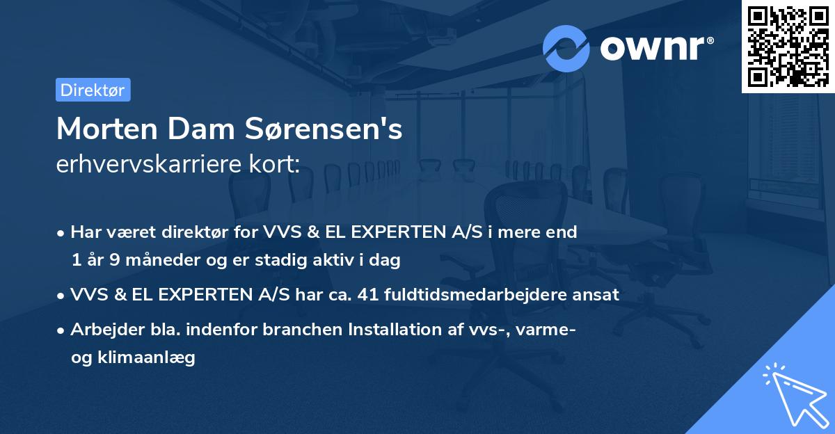 Morten Dam Sørensen's erhvervskarriere kort