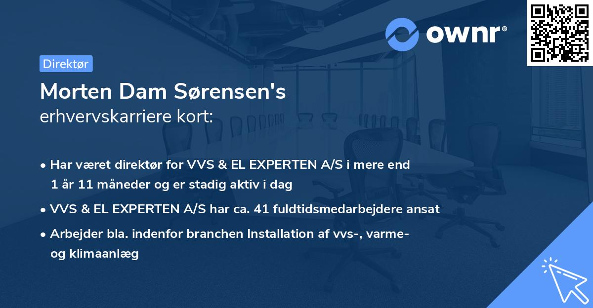 Morten Dam Sørensen's erhvervskarriere kort