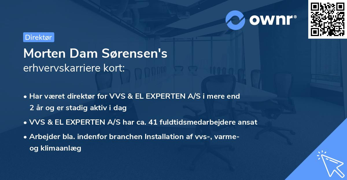 Morten Dam Sørensen's erhvervskarriere kort