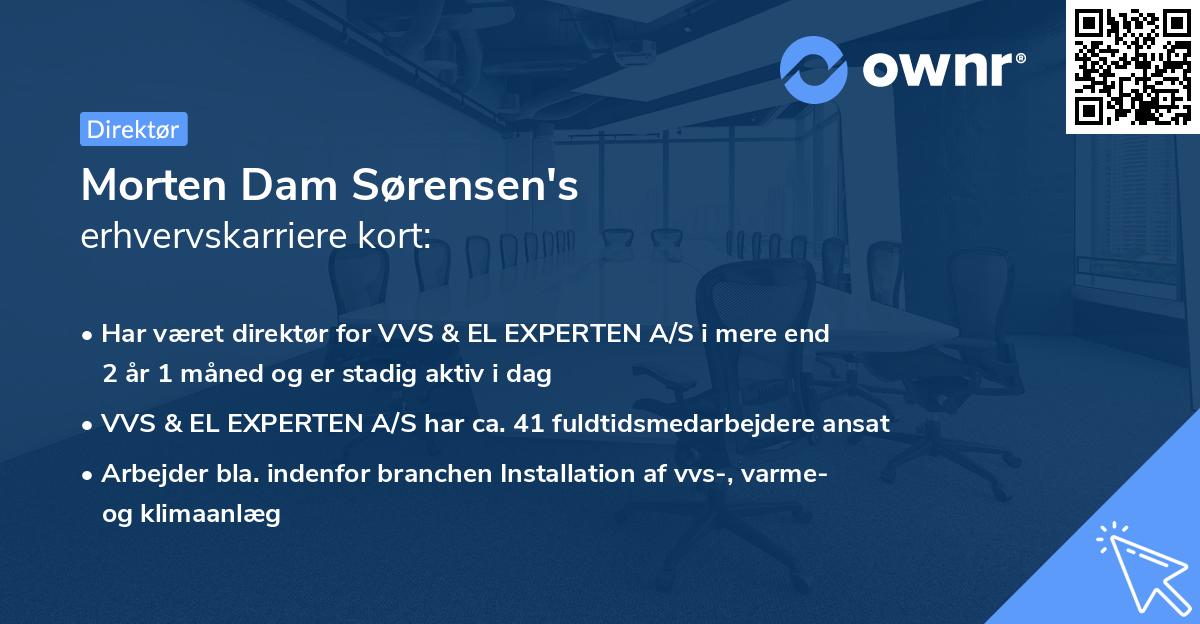 Morten Dam Sørensen's erhvervskarriere kort