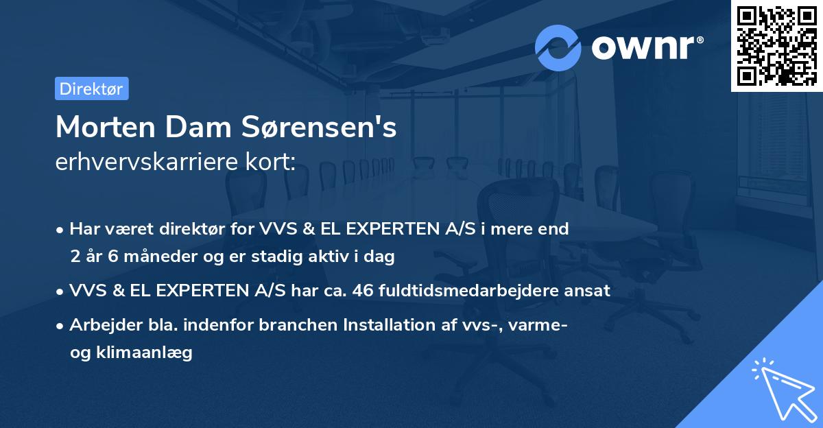 Morten Dam Sørensen's erhvervskarriere kort