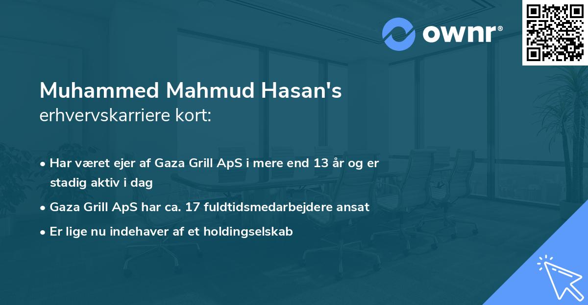 Muhammed Mahmud Hasan's erhvervskarriere kort