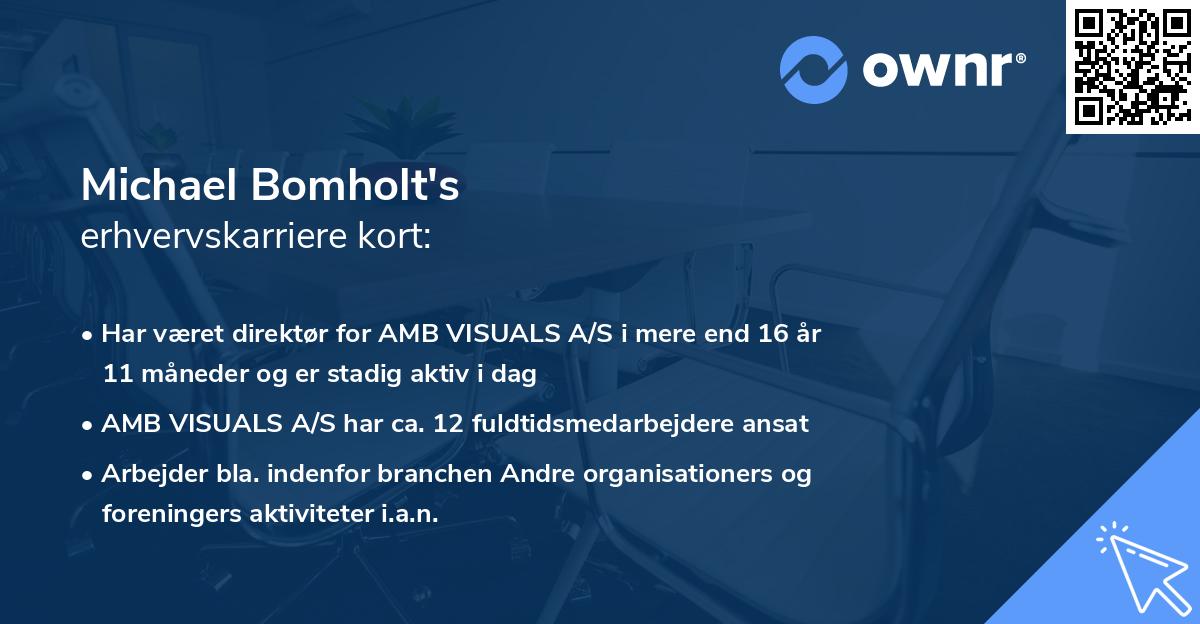 Michael Bomholt's erhvervskarriere kort