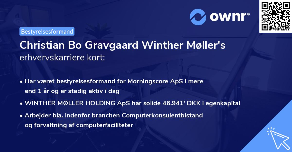 Christian Bo Gravgaard Winther Møller's erhvervskarriere kort
