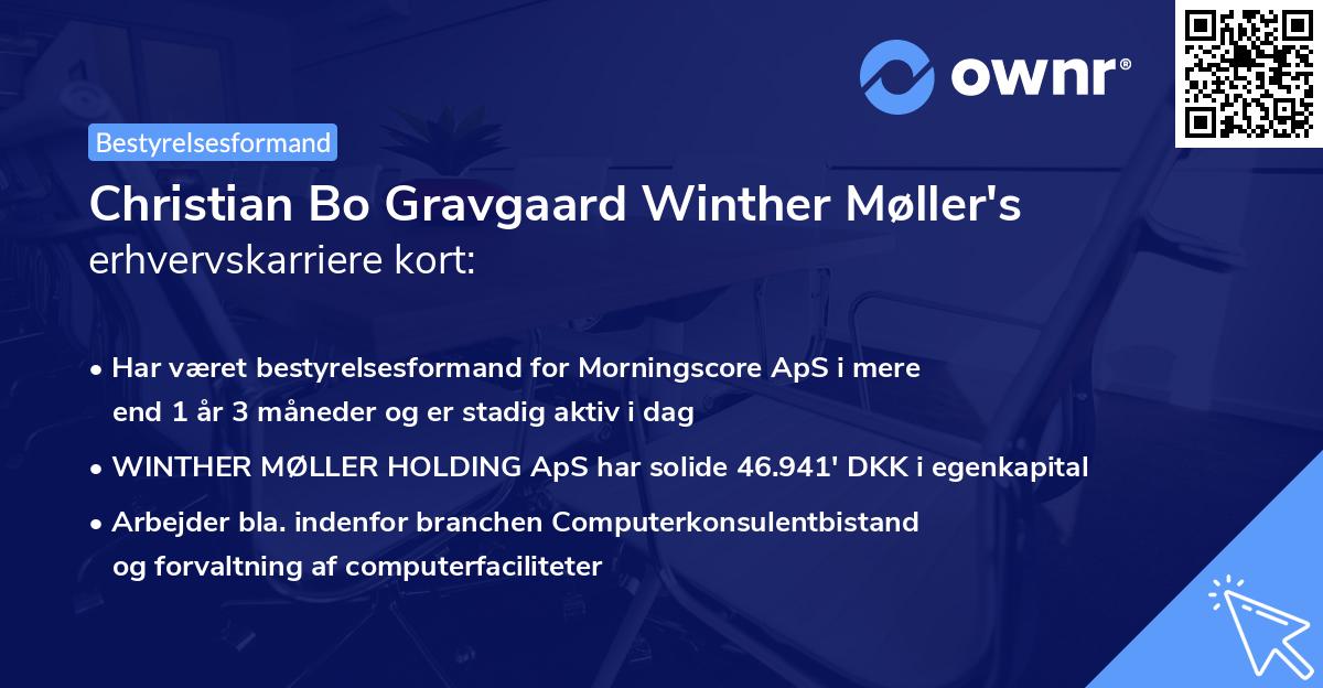 Christian Bo Gravgaard Winther Møller's erhvervskarriere kort
