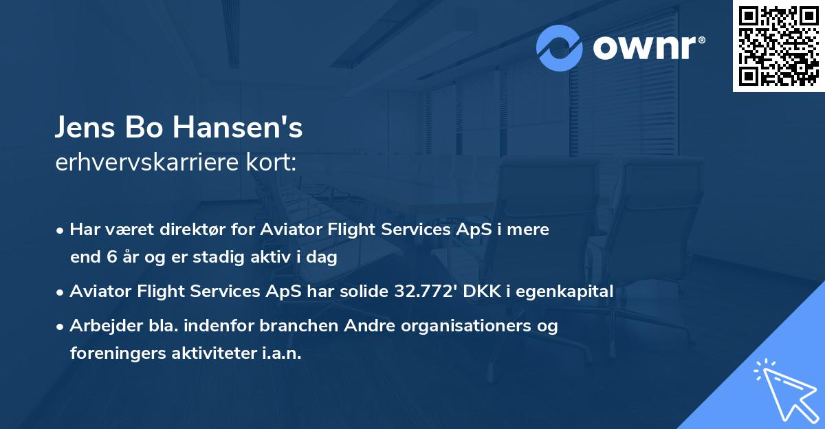 Jens Bo Hansen's erhvervskarriere kort