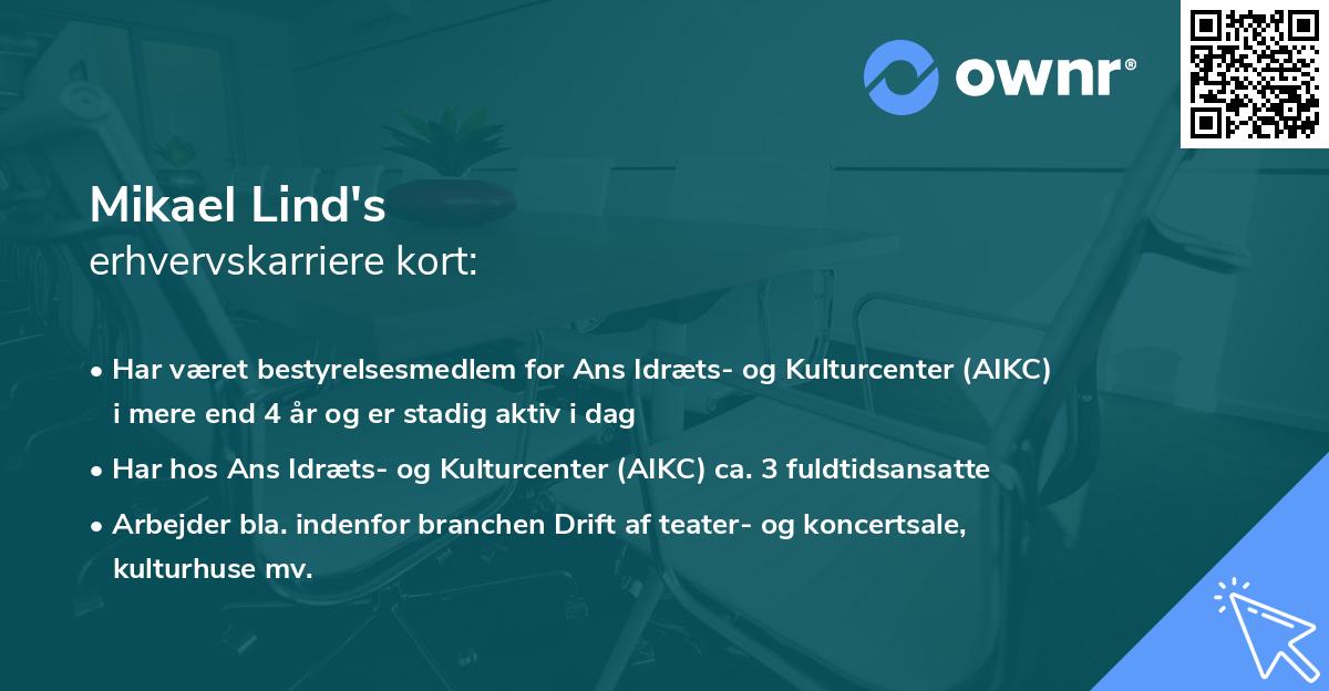 Mikael Lind's erhvervskarriere kort