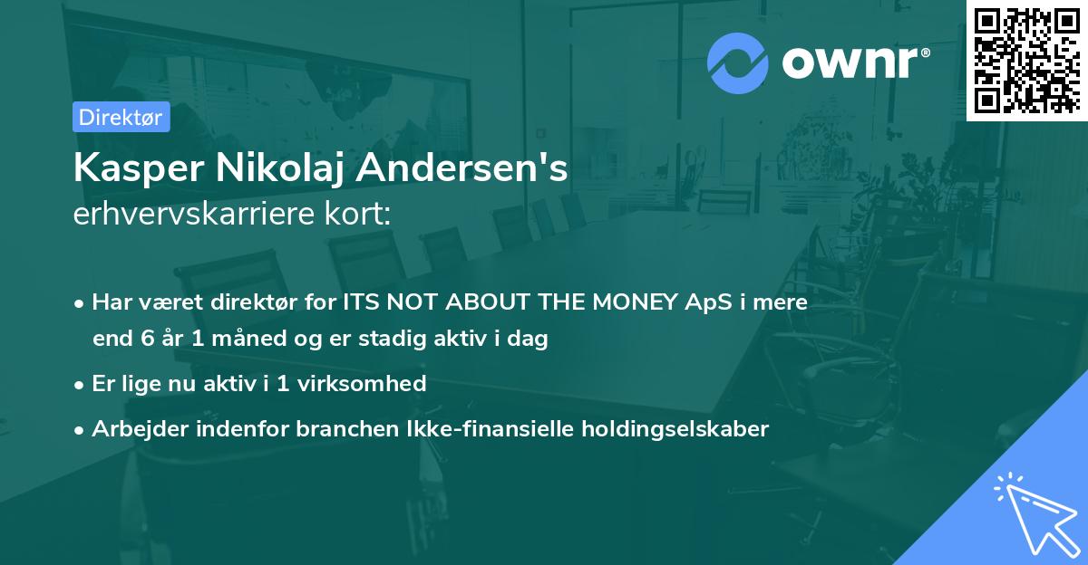 Kasper Nikolaj Andersen's erhvervskarriere kort
