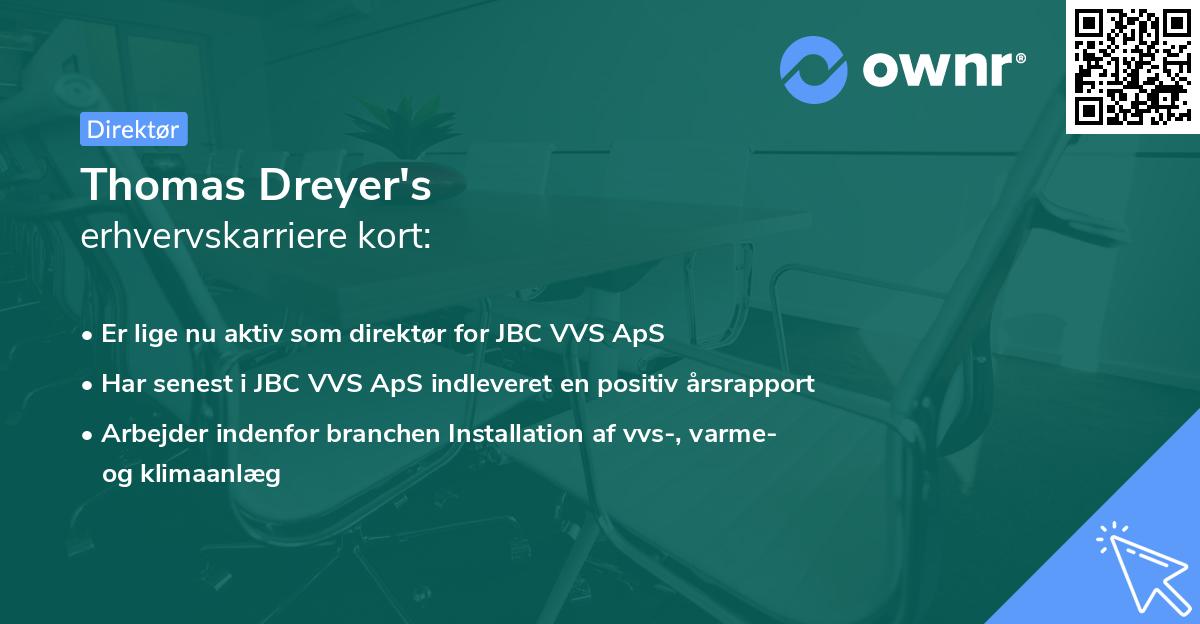 Thomas Dreyer's erhvervskarriere kort