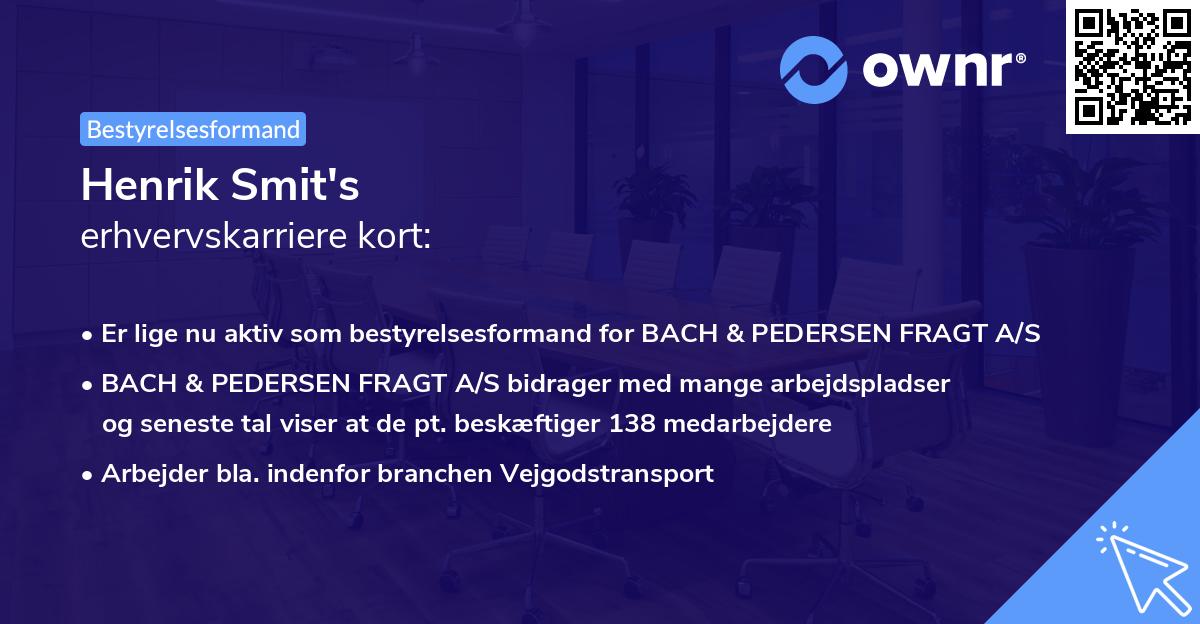 Henrik Smit's erhvervskarriere kort