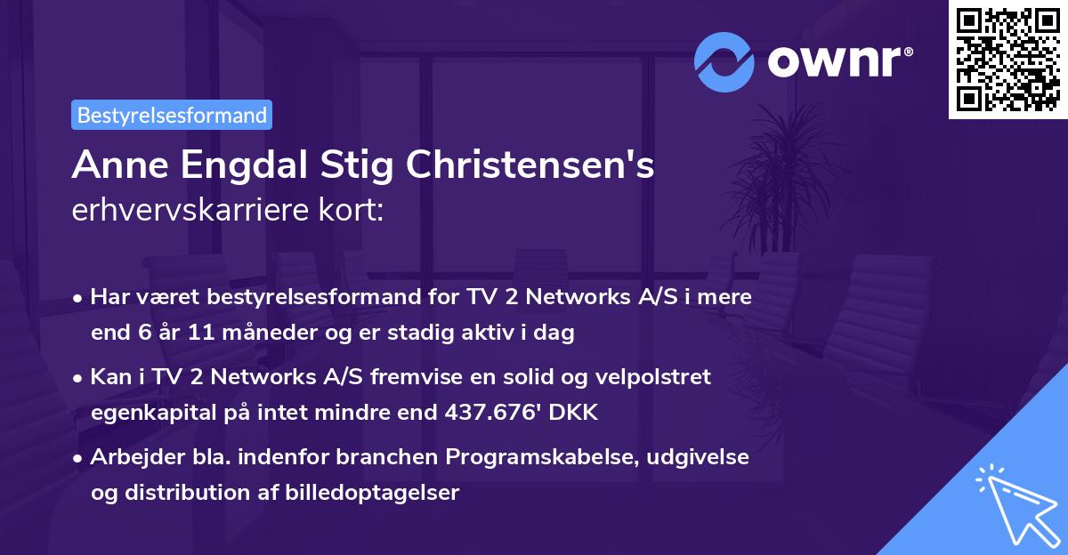 Anne Engdal Stig Christensen's erhvervskarriere kort