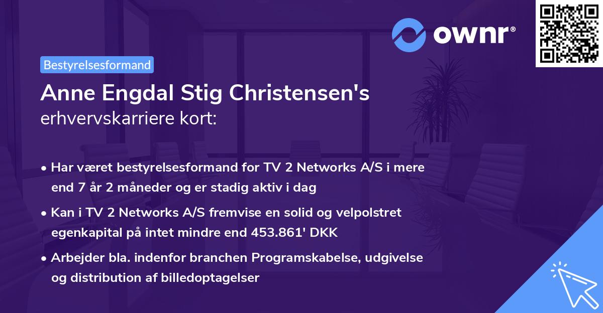 Anne Engdal Stig Christensen's erhvervskarriere kort