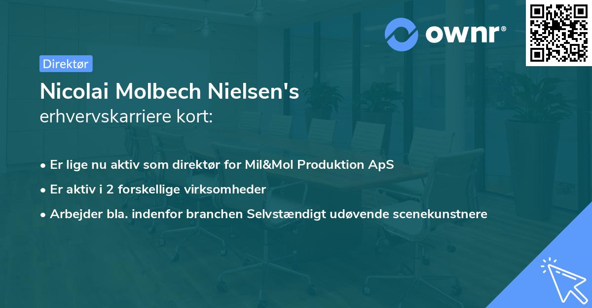 Nicolai Molbech Nielsen's erhvervskarriere kort