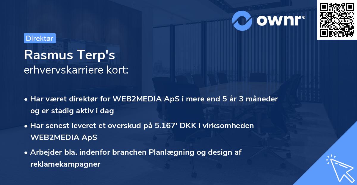 Rasmus Terp's erhvervskarriere kort