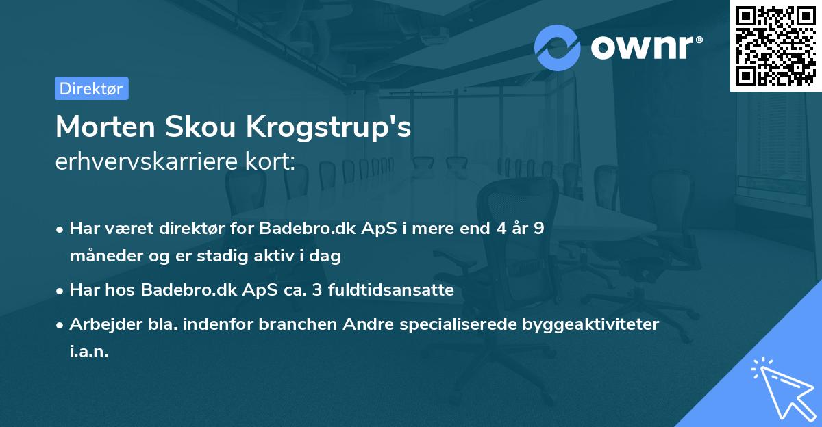 Morten Skou Krogstrup's erhvervskarriere kort
