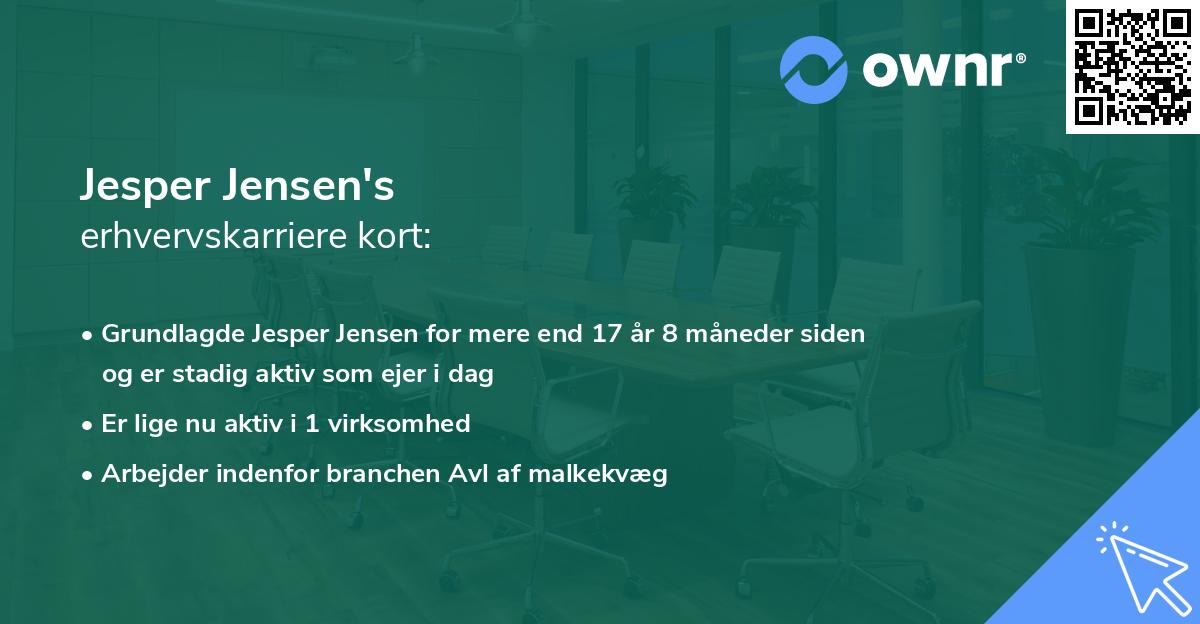 Jesper Jensen's erhvervskarriere kort