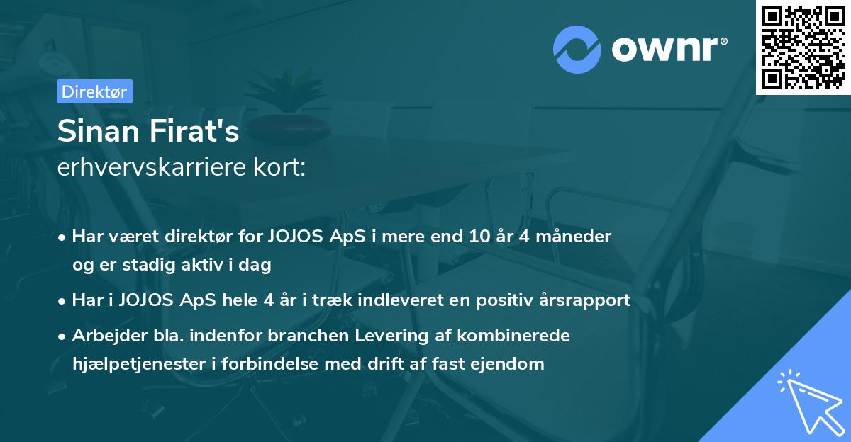 Sinan Firat's erhvervskarriere kort