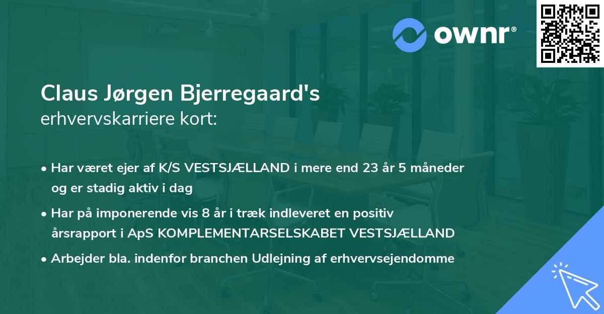 Claus Jørgen Bjerregaard's erhvervskarriere kort