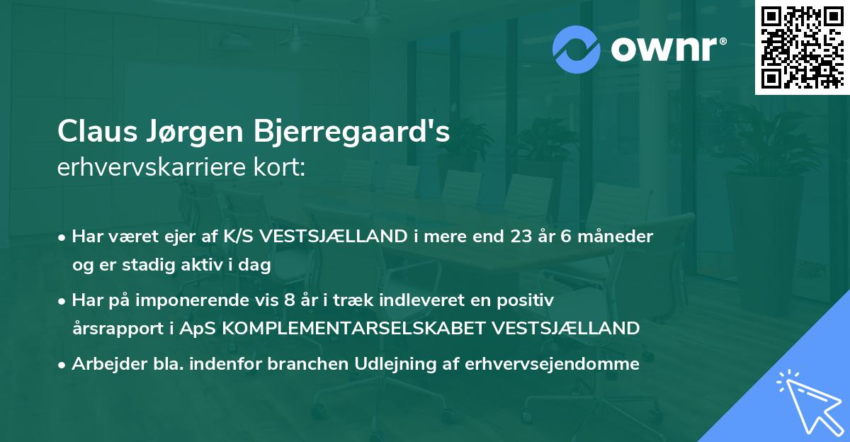 Claus Jørgen Bjerregaard's erhvervskarriere kort