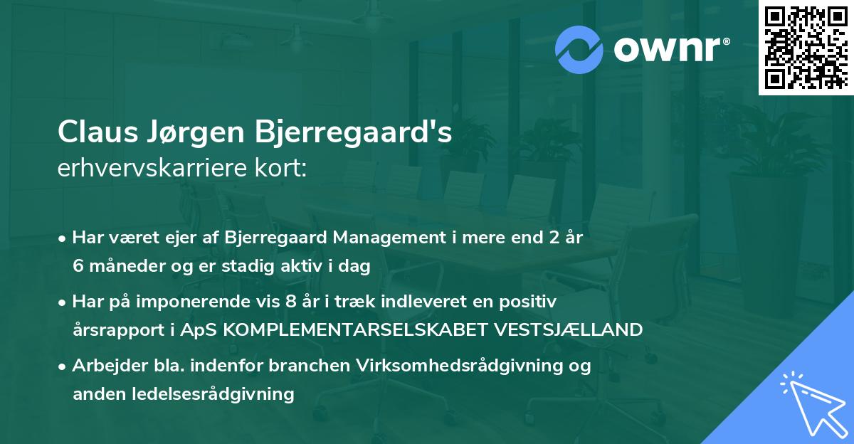 Claus Jørgen Bjerregaard's erhvervskarriere kort