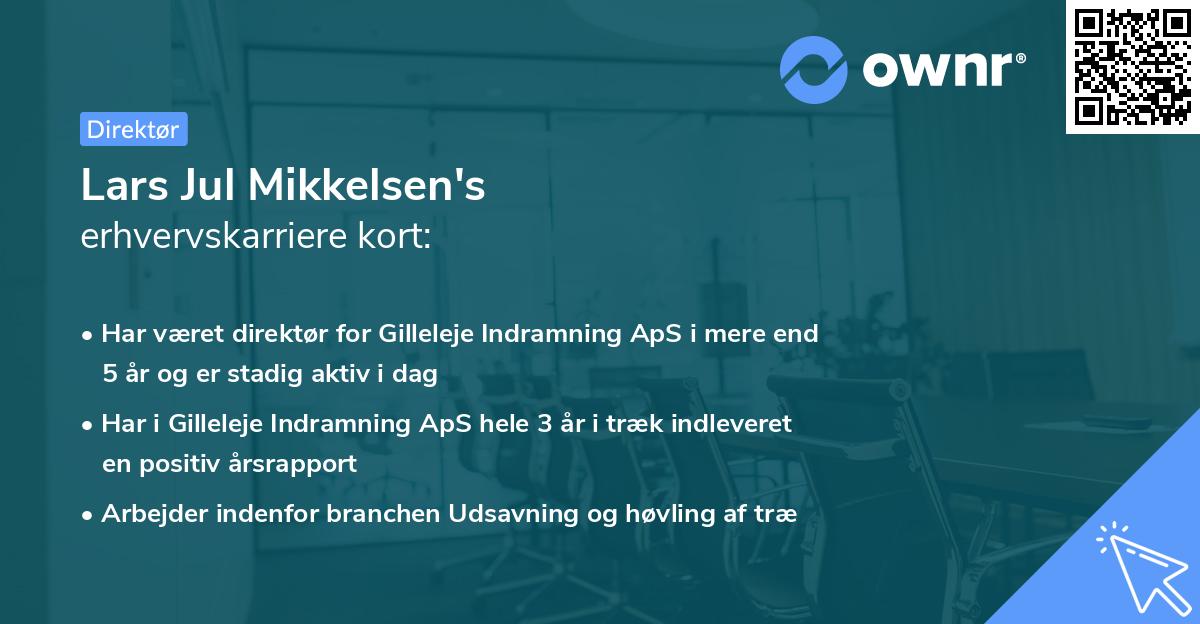 Lars Jul Mikkelsen's erhvervskarriere kort