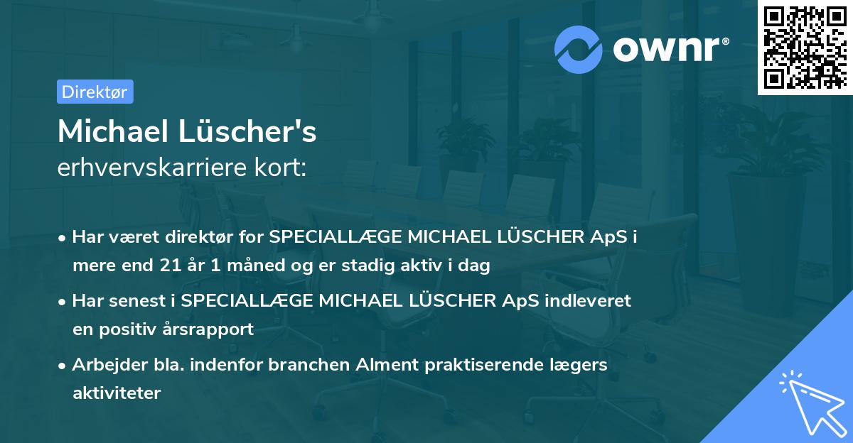 Michael Lüscher's erhvervskarriere kort
