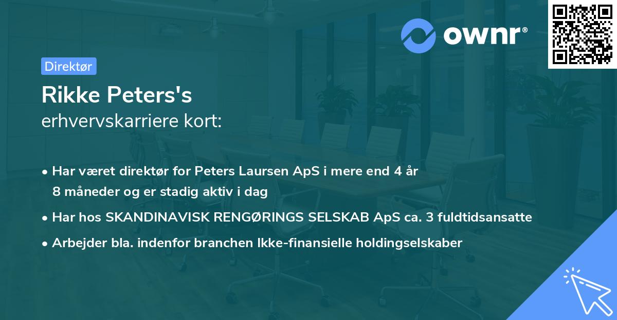Rikke Peters's erhvervskarriere kort