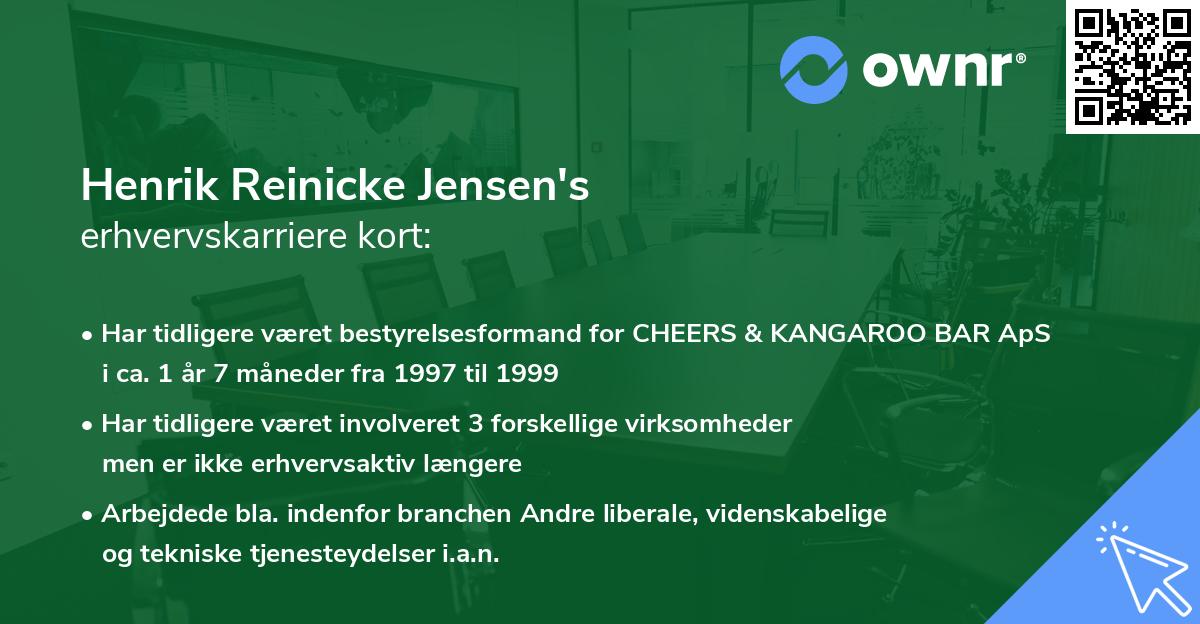 Henrik Reinicke Jensen's erhvervskarriere kort