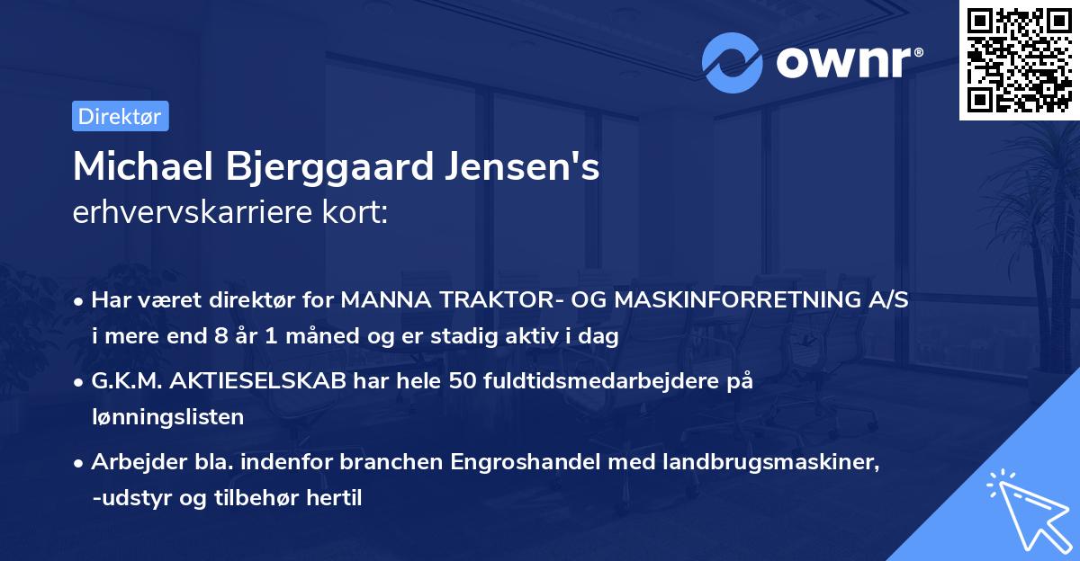 Michael Bjerggaard Jensen's erhvervskarriere kort