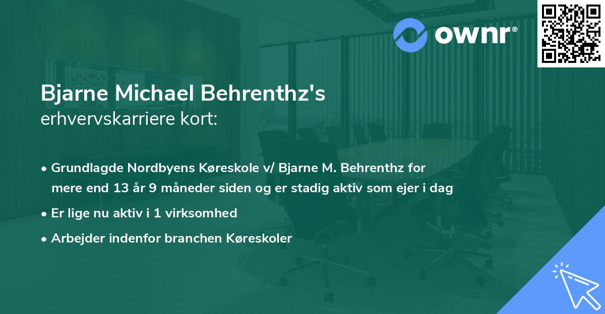 Bjarne Michael Behrenthz's erhvervskarriere kort