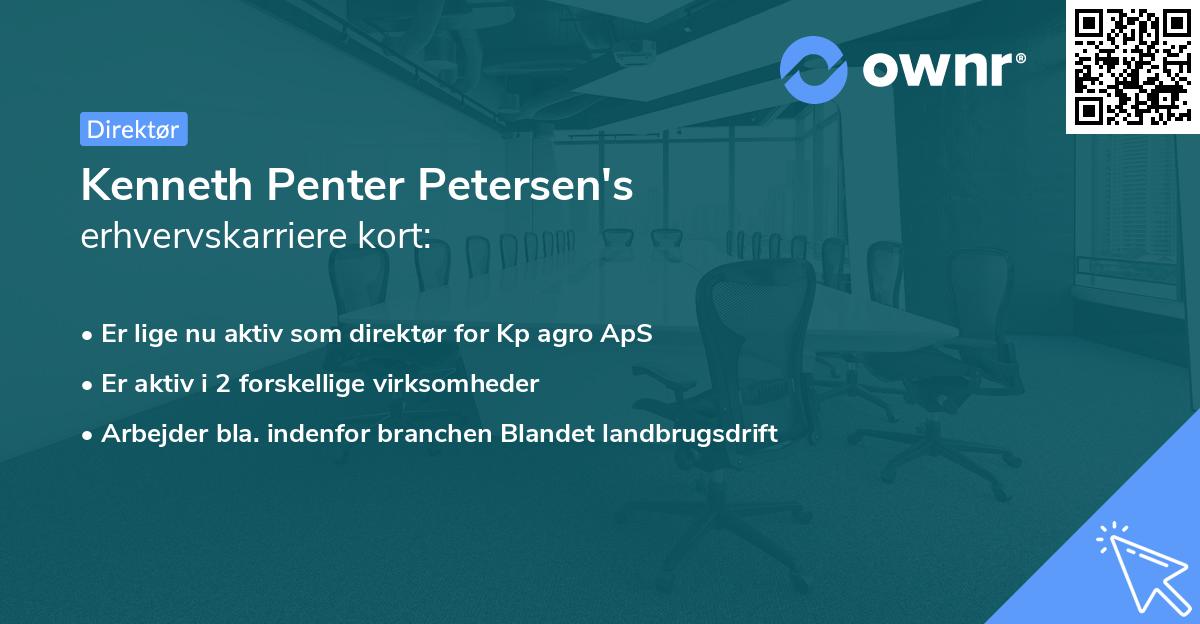 Kenneth Penter Petersen's erhvervskarriere kort