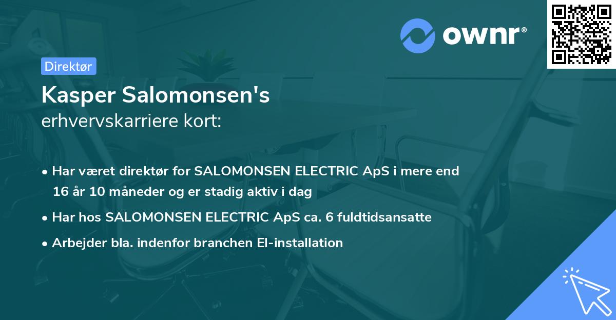 Kasper Salomonsen's erhvervskarriere kort