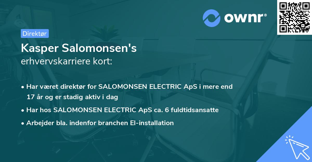 Kasper Salomonsen's erhvervskarriere kort