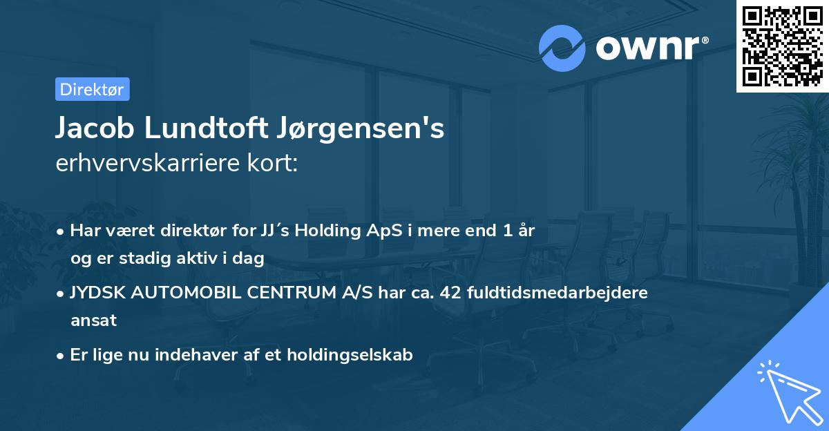 Jacob Lundtoft Jørgensen's erhvervskarriere kort