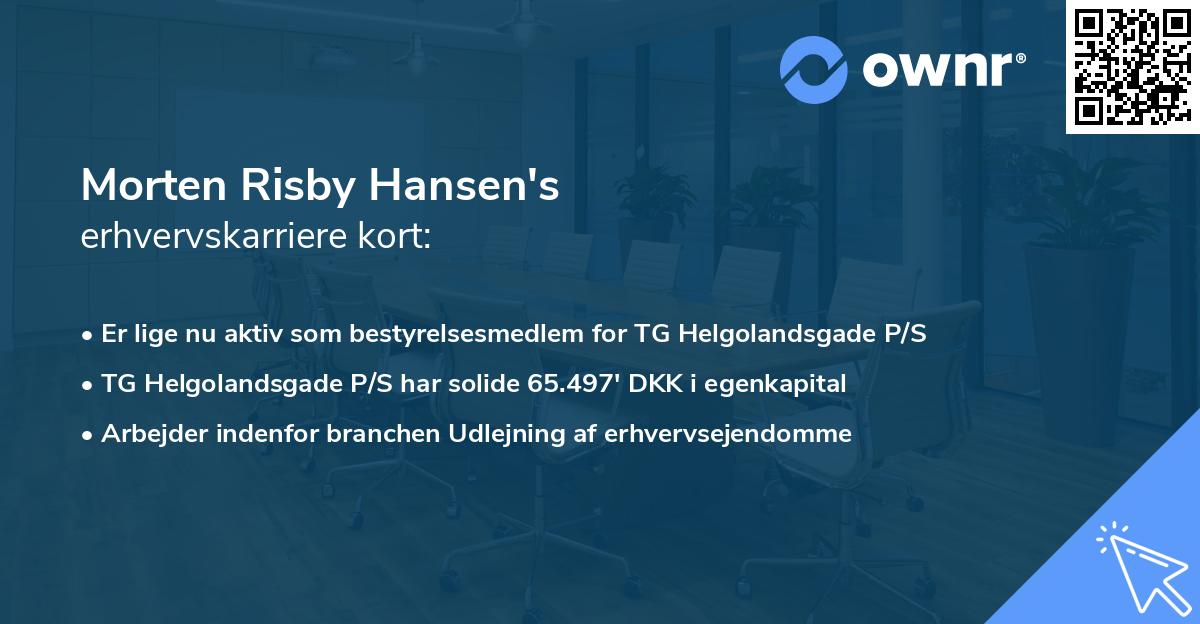 Morten Risby Hansen's erhvervskarriere kort
