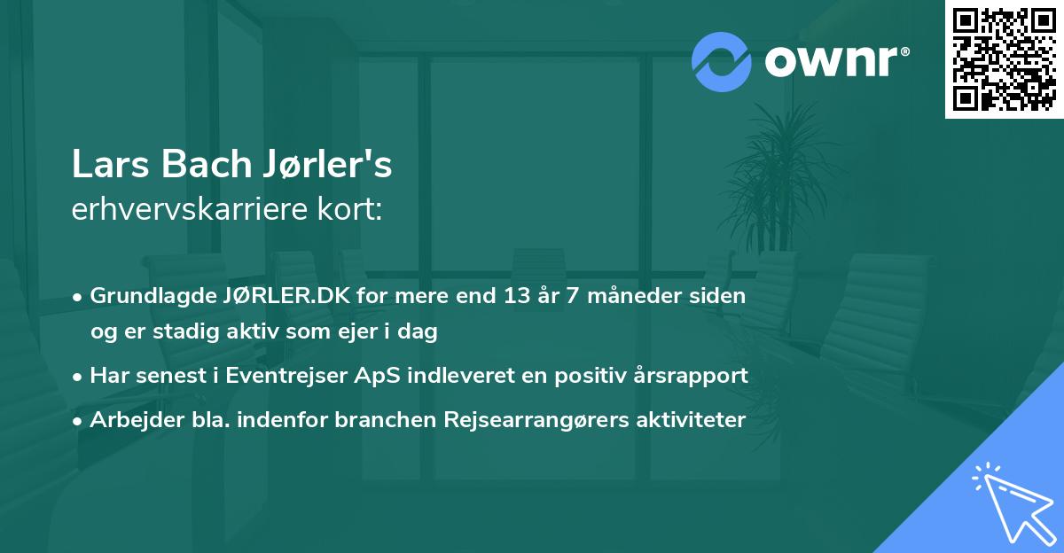 Lars Bach Jørler's erhvervskarriere kort