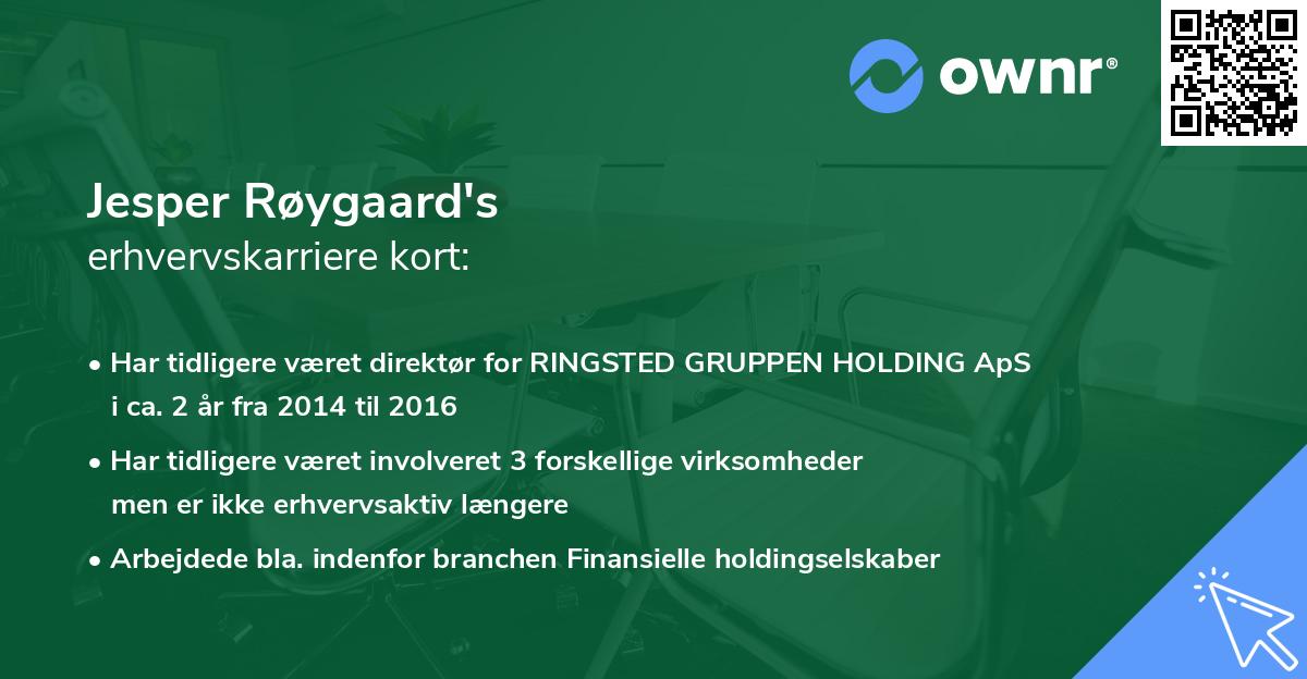 Jesper Røygaard's erhvervskarriere kort