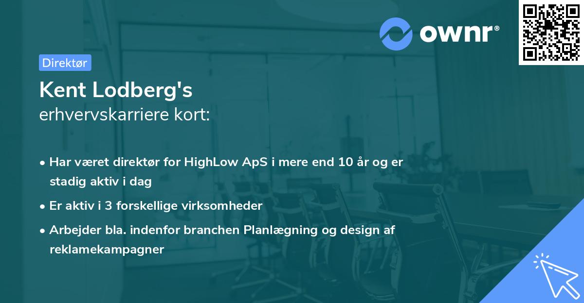 Kent Lodberg's erhvervskarriere kort