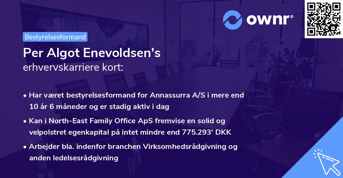 Per Algot Enevoldsen's erhvervskarriere kort