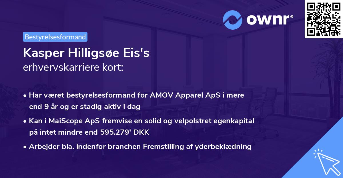 Kasper Hilligsøe Eis's erhvervskarriere kort