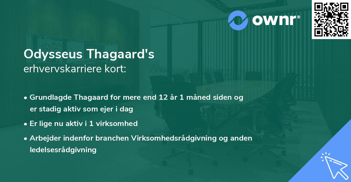Odysseus Thagaard's erhvervskarriere kort