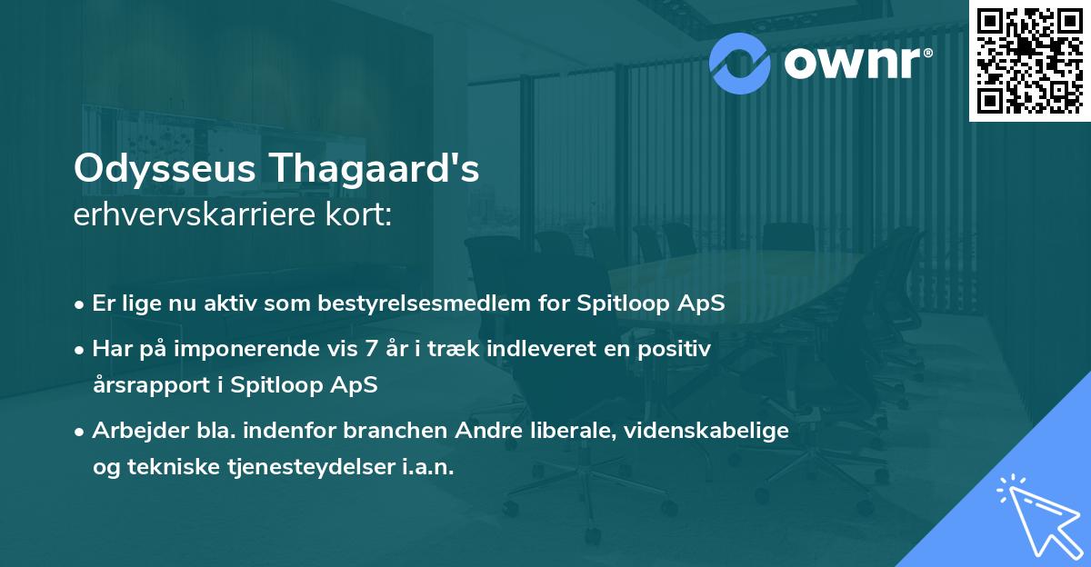 Odysseus Thagaard's erhvervskarriere kort