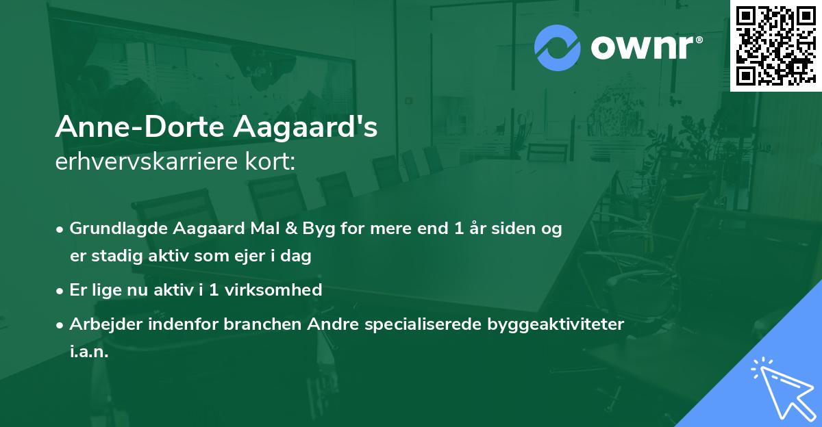 Anne-Dorte Aagaard's erhvervskarriere kort